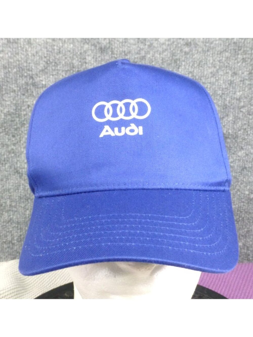 Audi Spell Out Logo Blue Adjustable Snapback Hat For Men & Women